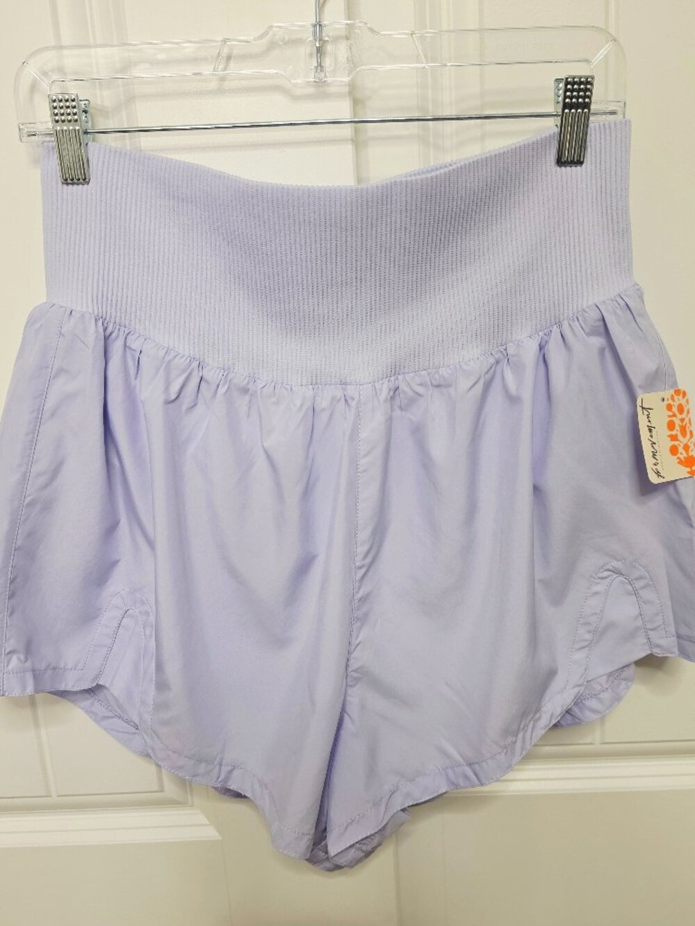 Free People Movement Size XL Carpe Diem Lined Running Shorts Light Purple NWT